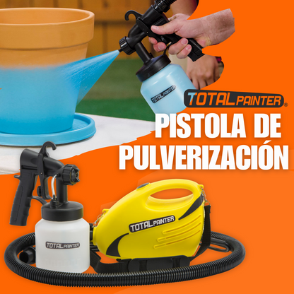Pistola eléctrica pulverizadora de pintura con acabado profesional