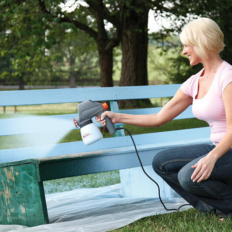 Pistola eléctrica pulverizadora de pintura con acabado profesional