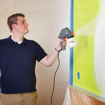 Pistola eléctrica pulverizadora de pintura con acabado profesional