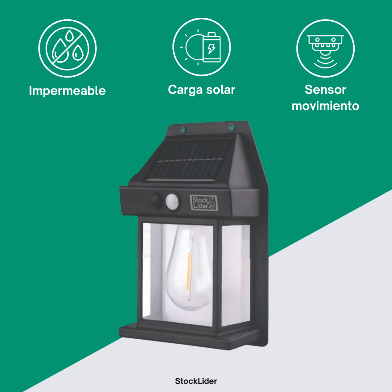 Lámpara solar con bombilla