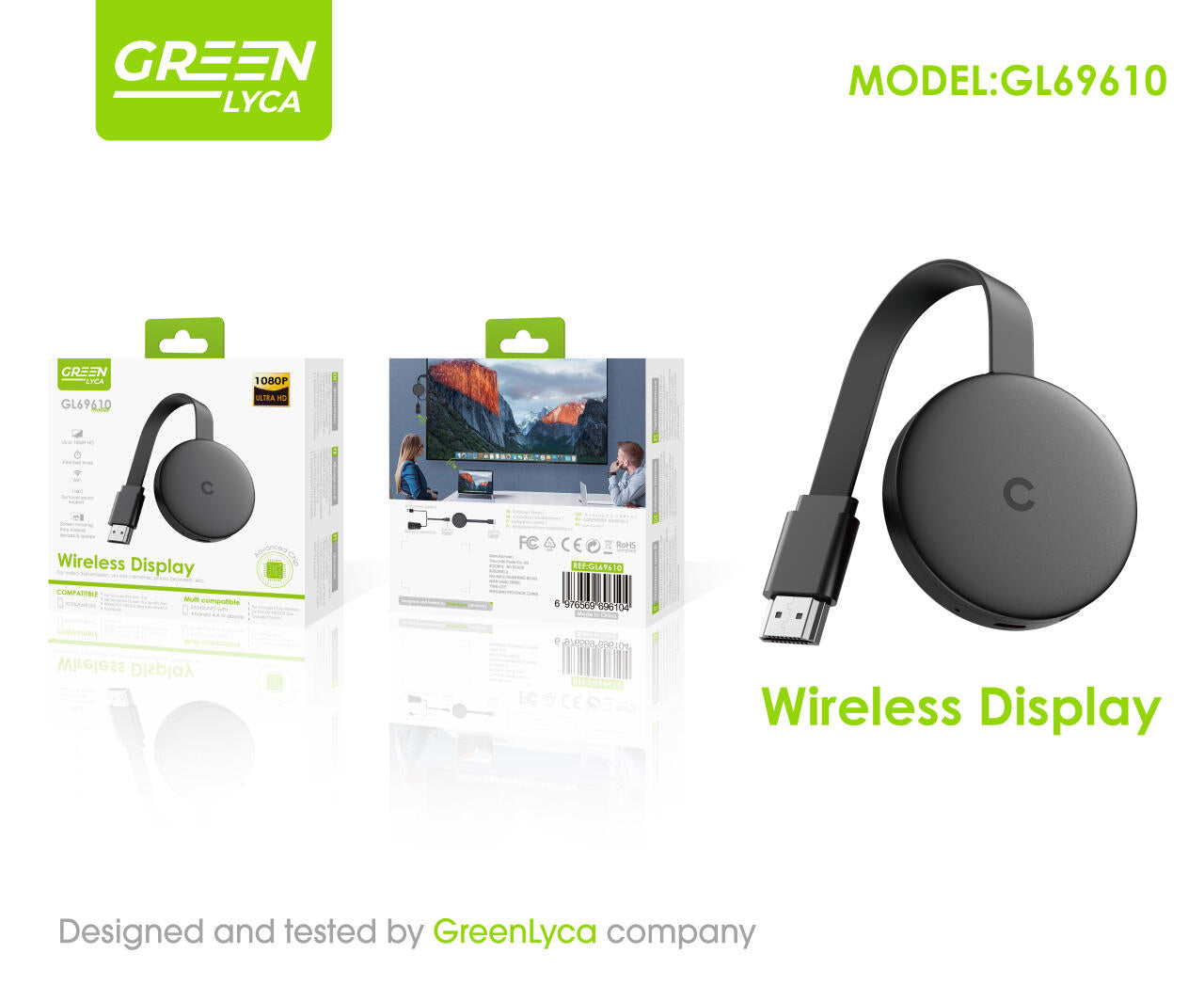 Adaptador Dongle de Pantalla Inalámbrica para TV